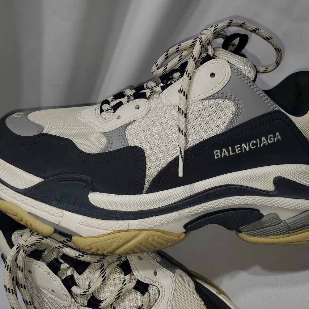 Balenciaga Black White Navy Size 10 (Used) - Picture 2 of 7